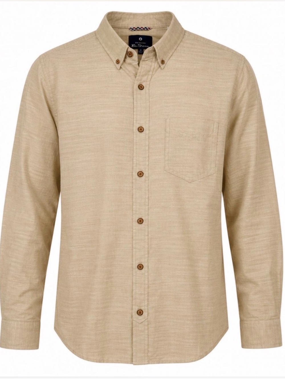 Ben Sherman NWT Cotton Khaki Textured
Slub button-up long sleeve shirt M